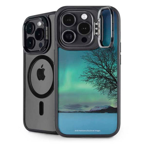 StockTrek Aurora Borealis over a lake in Norway iPhone 15 Pro Kickstand Case